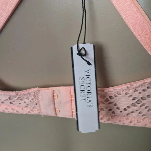 Victoria’s Secret Lined Perfect Coverage orange crochet lace Bra size 36D - Picture 5 of 7